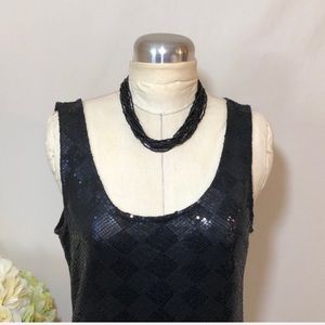 Dress Barn Black Beaded Necklace